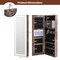 Costway Door Wall Mount Touch Screen LED Light Mirrored Jewelry Cabinet Storage White/Coffee/Black